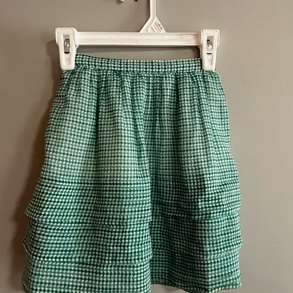 EUC Girls' Crewcuts Green ruffle Skirt 6/7 - Picture 1 of 3